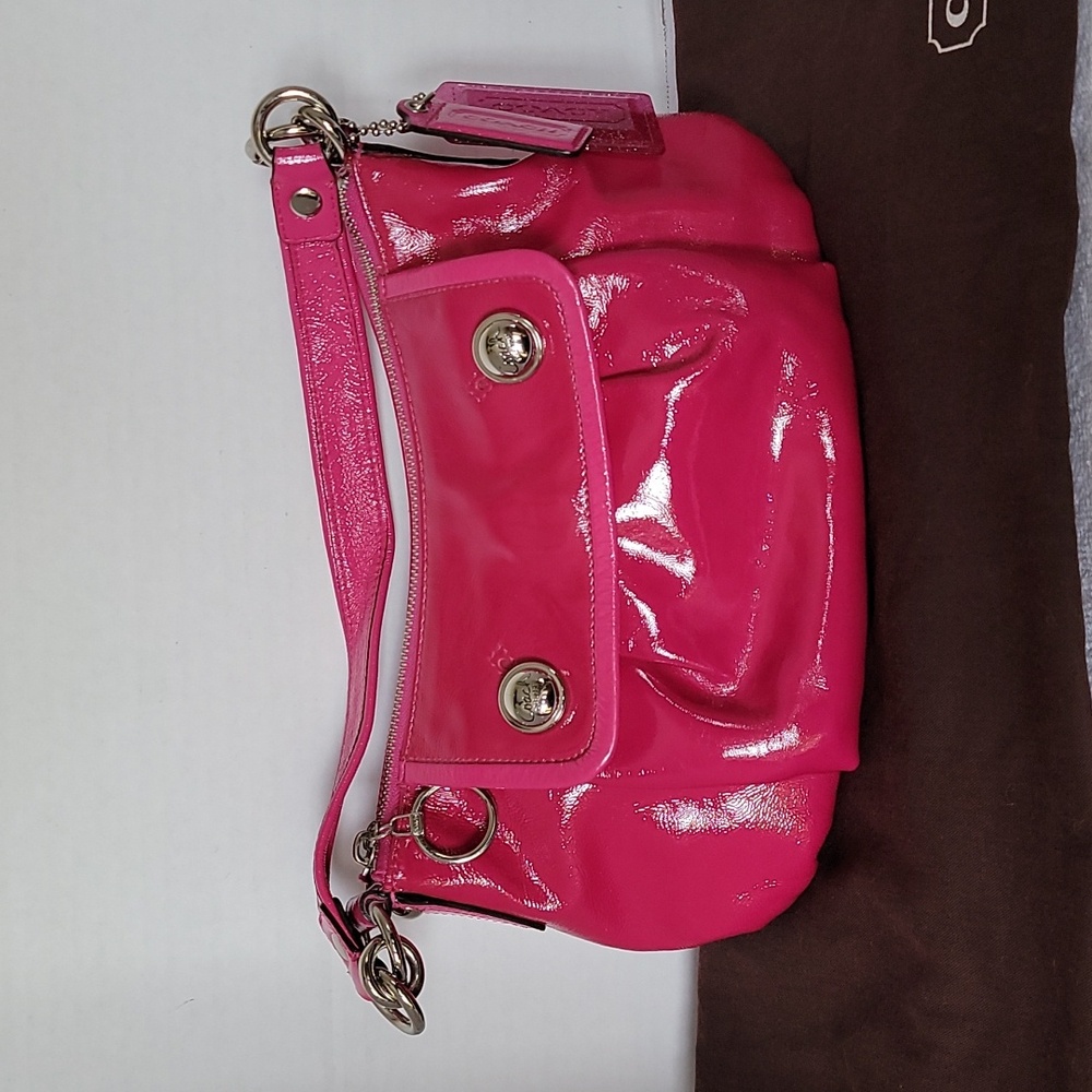 Coach Pink patent leather handbag
